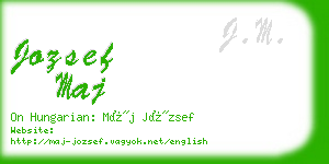 jozsef maj business card